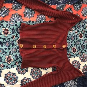 Semi off the shoulder Crop Top